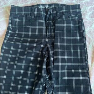 Old Navy Black Plaid Pixie Pants